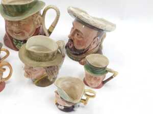 A group of Beswick pottery character jugs, to include Henry VIII 2099, miniature Dickens... - 3