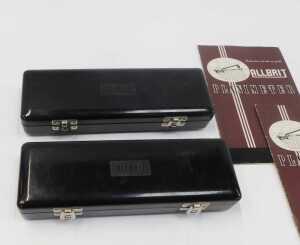 Two Allbrit planimeters, each in a black Bakelite case, 24.5cm wide, together with two... - 4