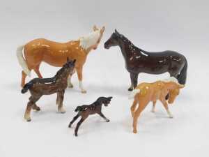 A group of Beswick pottery horses, including Palomino, and brown bay, the largest 17cm high. (5,... - 2