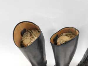 Two pairs of black leather riding boots, size 7&frac12; and 6&frac12;, etc. - 3