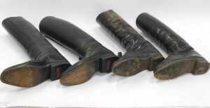 Two pairs of black leather riding boots, size 7&frac12; and 6&frac12;, etc. - 4