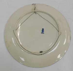 A Doulton Burslem pottery Norfolk pattern blue and white charger, printed marks, 40cm diameter. - 2