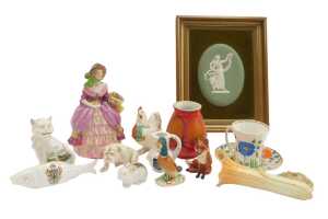 A green Wedgwood Jasperware plaque, depicting a maiden from the Dancing Hours series, impressed...