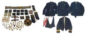A group of RAF apparel and related items, to include three jackets and one dinner jacket,...