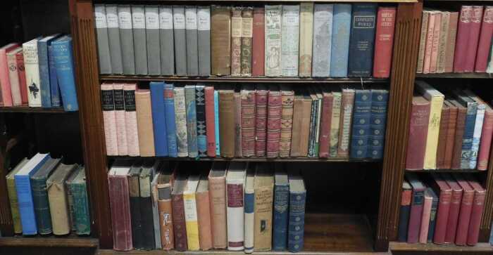 Various cloth and other bindings, to include works by Lewis Carroll, Waverley Novels, The Diary...
