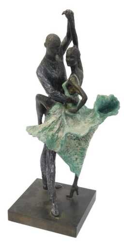 An Esencia The Essence of Dance Passion (Green) figure group, model no. CA00345, 44cm high.