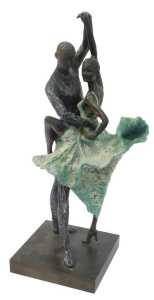 An Esencia The Essence of Dance Passion (Green) figure group, model no. CA00345, 44cm high.