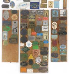 A collection of canal boat racing festival and other plaques, some loose and others mounted. - 2
