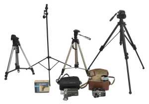 Cameras and optical-related items, comprising an Ilford Elmo Zoom and a Sportster IV by Bell &...