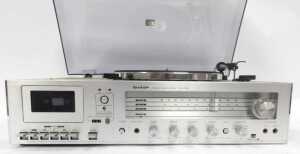 A Sharp stereo music centre, SG-220E, 58cm wide. - 2