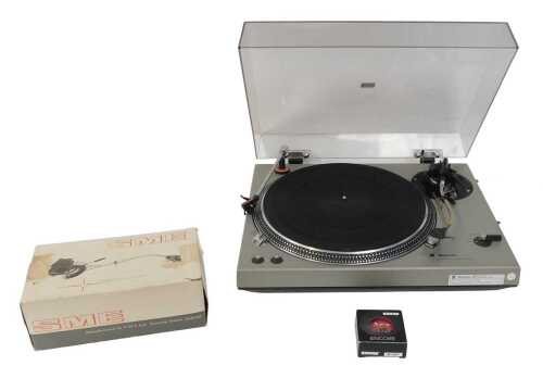 A Technics Direct-Drive record player system, SL-150, 44cm wide, together with a Sme Precision...