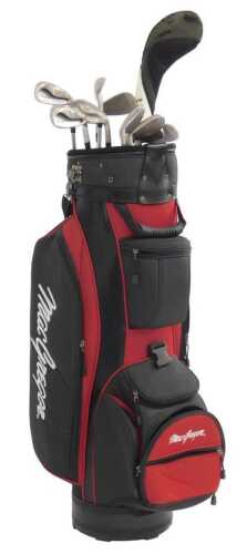 A MacGregor golf bag, containing various MacGregor golf clubs.