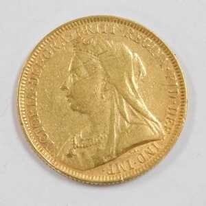 A Queen Victoria gold full sovereign 1893, 8.0g. - 2