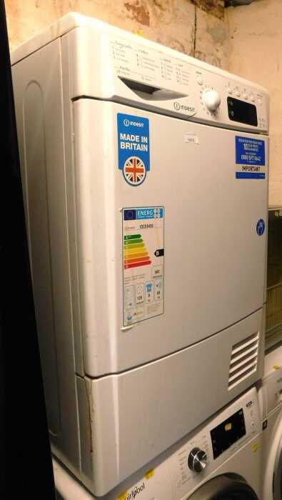 An Indesit 8kg tumble dryer, IDCE8450BH.