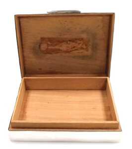 An Elizabeth II silver cigarette box, the lid engraved with the Aveling Barford Invictor Horse,... - 5