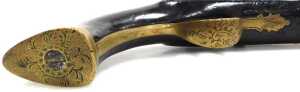 A flintlock pistol, probably Dutch, c.1800, with steel and brass plates, steel barrel, and brass... - 2