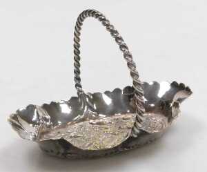 An Elizabeth II cut glass and silver lidded sugar sifter, Birmingham 1965, a hexagonal sweetmeat... - 6