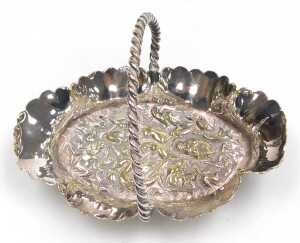 An Elizabeth II cut glass and silver lidded sugar sifter, Birmingham 1965, a hexagonal sweetmeat... - 7