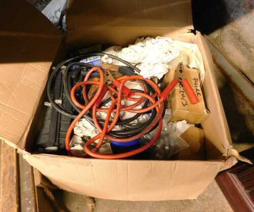 Car jump leads and other parts etc. (a quantity)