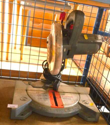 A Performance 210MN compound electric mitre saw.