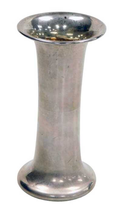 A George V silver vase, with an everted rim, and an outswept foot, Birmingham 1911, 7.48oz all...