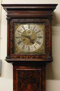 A late 17thC walnut and marquetry inlaid longcase clock, by Joseph Buckingham in ye Minories,... - 2
