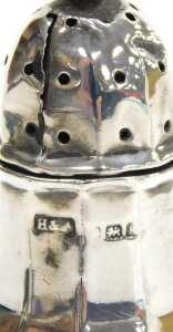A Victorian cut glass scent bottle, with a silver mount and screw lid, embossed with flowers and... - 5