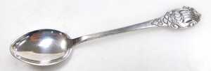 A set of six Norwegian Norne silver coffee spoons, with longboat terminals, cased, stamped 830,... - 2