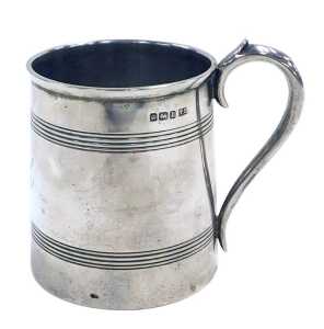 An Edward VII silver christening tankard, engraved "Keith", Sheffield 1907, 4.61oz.