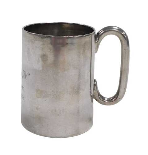 A Victorian silver tankard, engraved "Joan, Sept 11th 1890 - July 20th 1954", Sheffield 1890,...