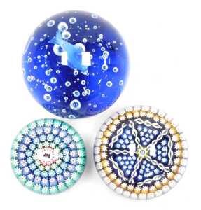 A Perthshire concentric millefiori paperweight, centred on a butterfly, further Perthshire... - 3