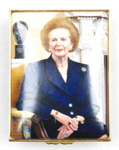 A Halcyon Days enamel box, to commemorate the Rt Hon The Baroness Thatcher, Prime Minister of... - 2