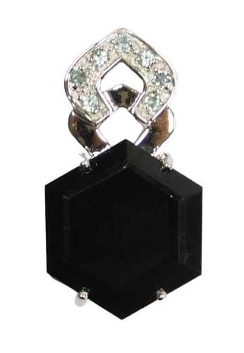 A 9ct white gold smoky quartz and Alexandrite pendant, for Gems TV, with certificate, boxed,...
