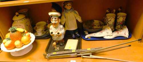 Decorative household effects, to include a pair of Royal Worcester floral decorated wall hanging...