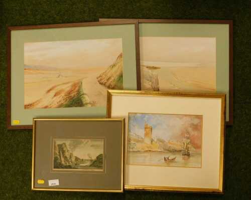 Pictures, prints, etc., to include a colour engraving depicting of St Vincent's Rocks and the...