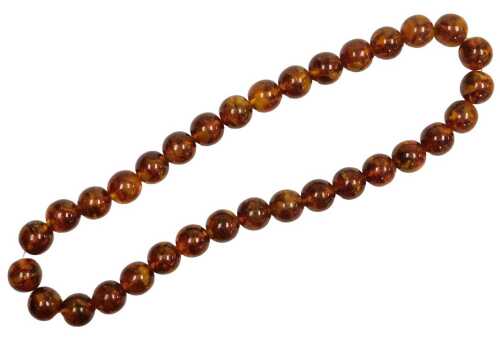A string of uniform Baltic amber beads, 156.9g.