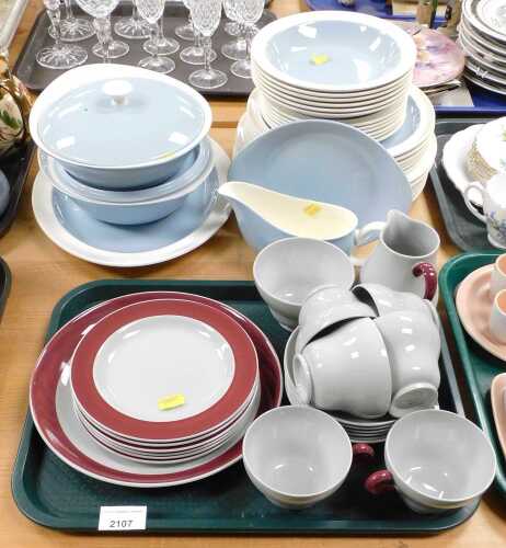 A Wedgwood Windsor Grey pattern part tea service, together with a Summer Sky pattern part dinner...