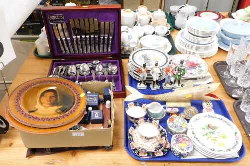 An Arthur Price International stainless steel Kings pattern canteen of cutlery, together with...