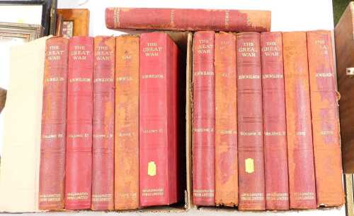 Books. Wilson (HW, Ed) The Great War, vols 3-10, 11 (2), 12-13, gilt tooled red cloth, published...