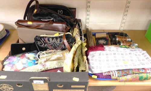 Lady's accessories, to include lady's handbags, with examples in leather, ostrich leather,...