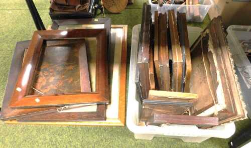 Pictures and prints, to include ornately decorated picture frames, F.C. Edgson, horses ploughing...