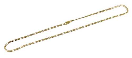 A 9ct gold figaro link neckchain, on a lobster claw clasp, 5.7g, 46cm long.