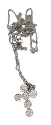 A 9ct white gold and diamond pendant cross, for Gems TV, with certificate, boxed, metal weight 1....