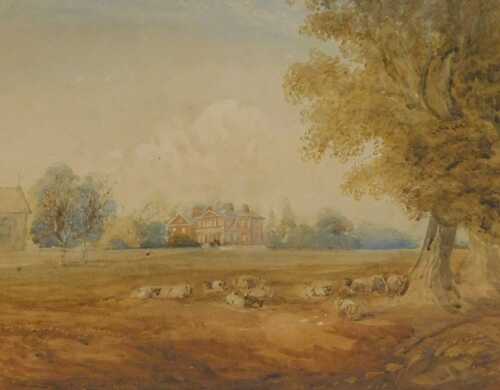 English School (late 19thC). Knapton Hall, watercolour, attributed verso and signed Tindall,...