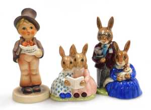 A Lladro porcelain figure of a girl with ducks, no. 5202, together with a Royal Doulton... - 5