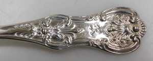 A part suite of Victorian Scottish silver Queen's pattern flatware, initial engraved, comprising... - 2