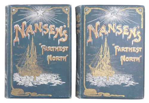 Nansen (Dr Fridtjof). Nansen's "Farthest North", illustrated green cloth, 2 vols, first edition,...