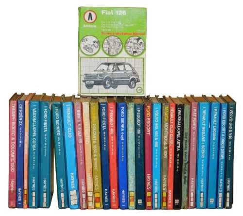 Haynes manuals, to include Ford Escort, Fiat Punto, Ford Sierra, etc. (a quantity)