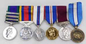 A group of replica medals, comprising the QEII General Service Medal, with clasps for Northern... - 3