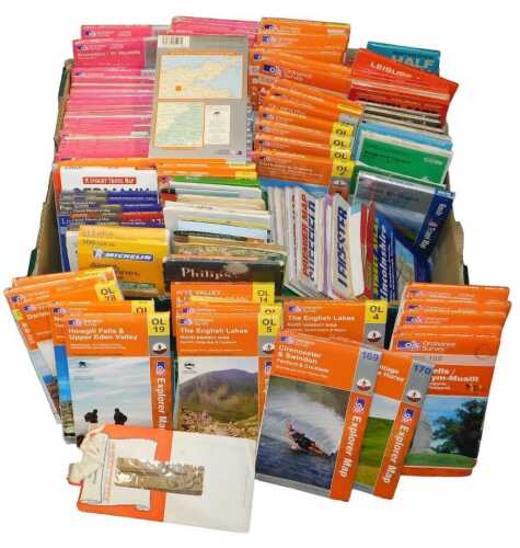 Ordnance Survey and other maps, to include the Shetland Islands, Wales, Michelin maps, Phillips...